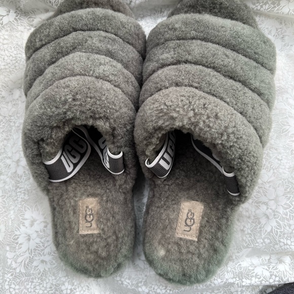 UGG Fluff Yeah Slide Charcoal size 8 - Picture 8 of 16